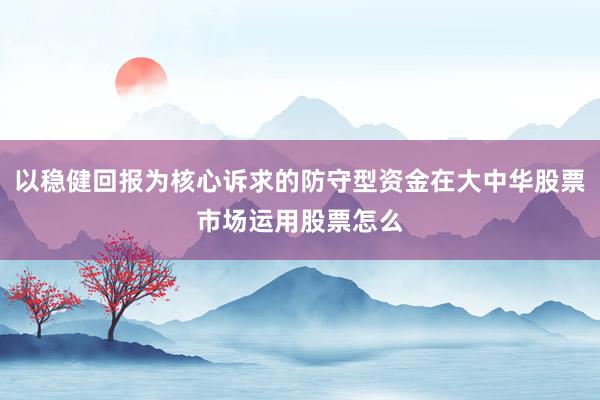 以稳健回报为核心诉求的防守型资金在大中华股票市场运用股票怎么